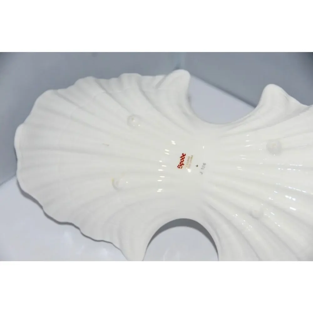 SPODE England Porcelain Bone China Double Shell Relish/Oyster/Trinket Dish